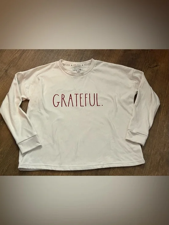 Rae Dunn Women’s  "Grateful" Long-Sleeve Sweatshirt & Jogger Set - Picture 13 of 15